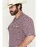 Image #2 - Wrangler Men's Coconut Cowboy Conversation Print Short Sleeve Snap Western Shirt, Red, hi-res