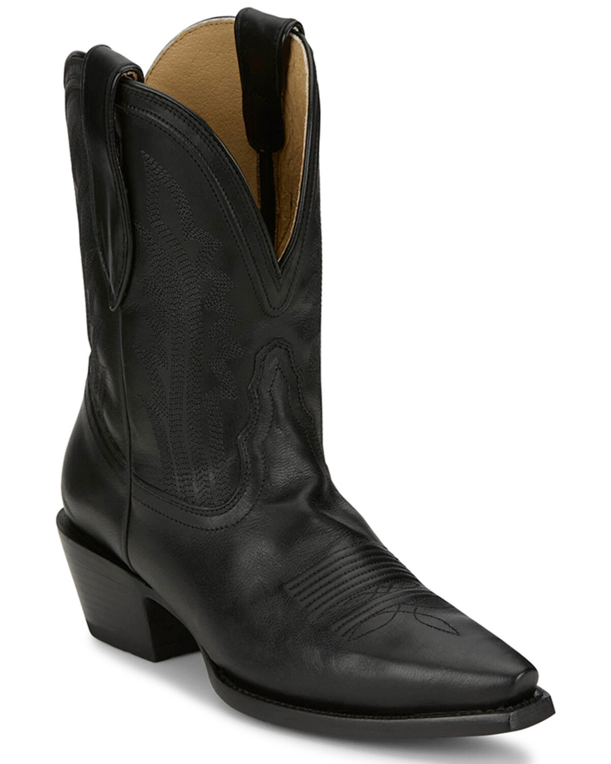 Image #1 - Tony Lama Women's Areli Western Booties - Snip Toe, Black, hi-res