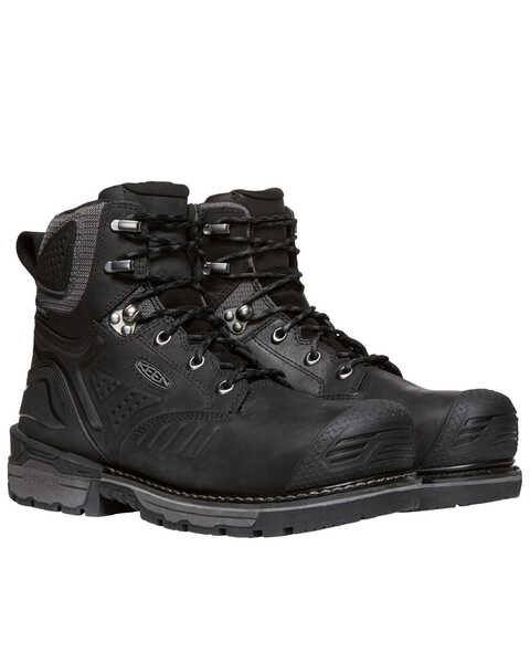 Keen Men's Philadelphia Waterproof Work Boots - Carbon Toe, Black, hi-res