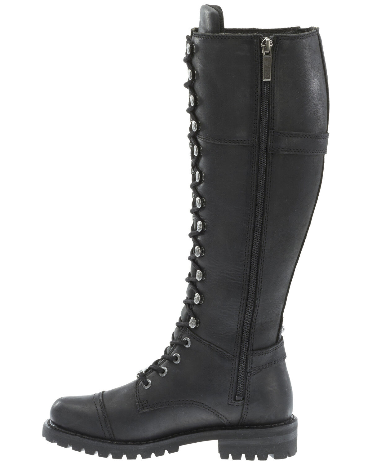 Image #3 - Harley Davidson Women's Beechwood Moto Boots - Round Toe, Black, hi-res