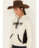 RANK 45 Women's Logo Embroidered Graphic Contrast Hoodie, Oatmeal, hi-res