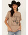 Image #1 - White Crow Women's Buck Yeah Seamed Short Sleeve Graphic Tee, Tan, hi-res