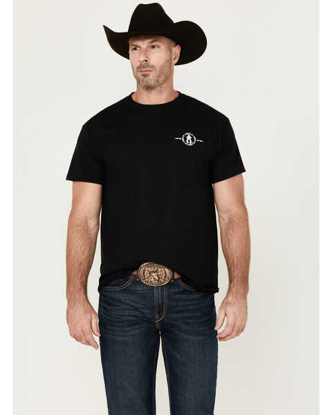 Image #2 - Cowboy Up Men's Step Aside Short Sleeve Graphic T-Shirt , Black, hi-res