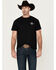 Image #2 - Cowboy Up Men's Step Aside Short Sleeve Graphic T-Shirt , Black, hi-res