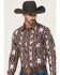 Image #2 - Rock & Roll Denim Men's Southwestern Print Long Sleeve Snap Stretch Western Shirt, Multi, hi-res