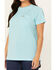 Image #3 - Ariat Women's Rebar Heat Fighter Short Sleeve Work Shirt, Turquoise, hi-res
