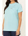 Image #3 - Ariat Women's Rebar Heat Fighter Short Sleeve Work Shirt , Turquoise, hi-res
