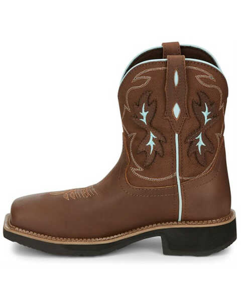 Image #3 - Justin Women's Chisel Waterproof Western Work Boots - Nano Composite Toe, Brown, hi-res