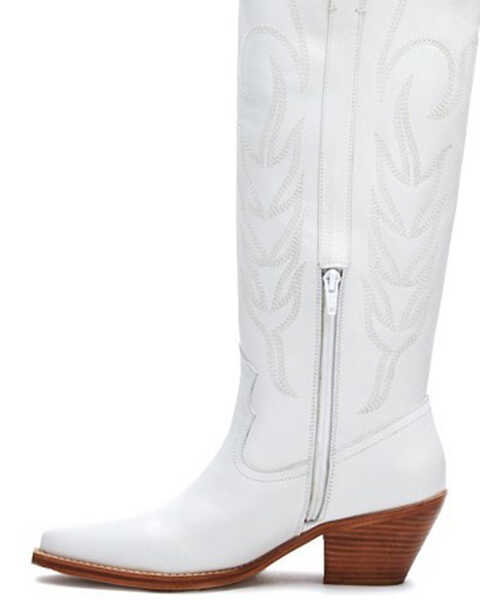 Image #3 - Matisse Women's Agency Tall Western Leather Boots - Snip Toe, White, hi-res