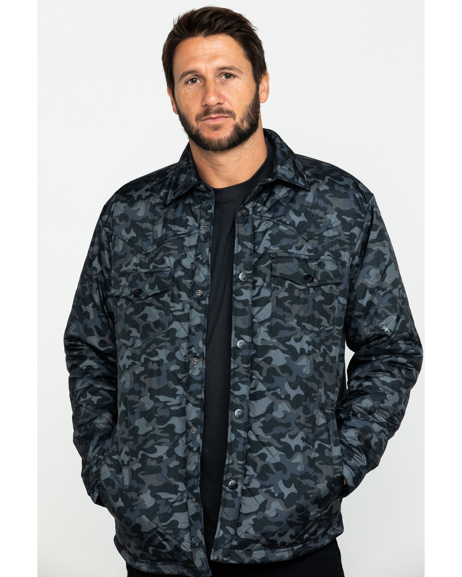 Mens camo shop shirt jacket