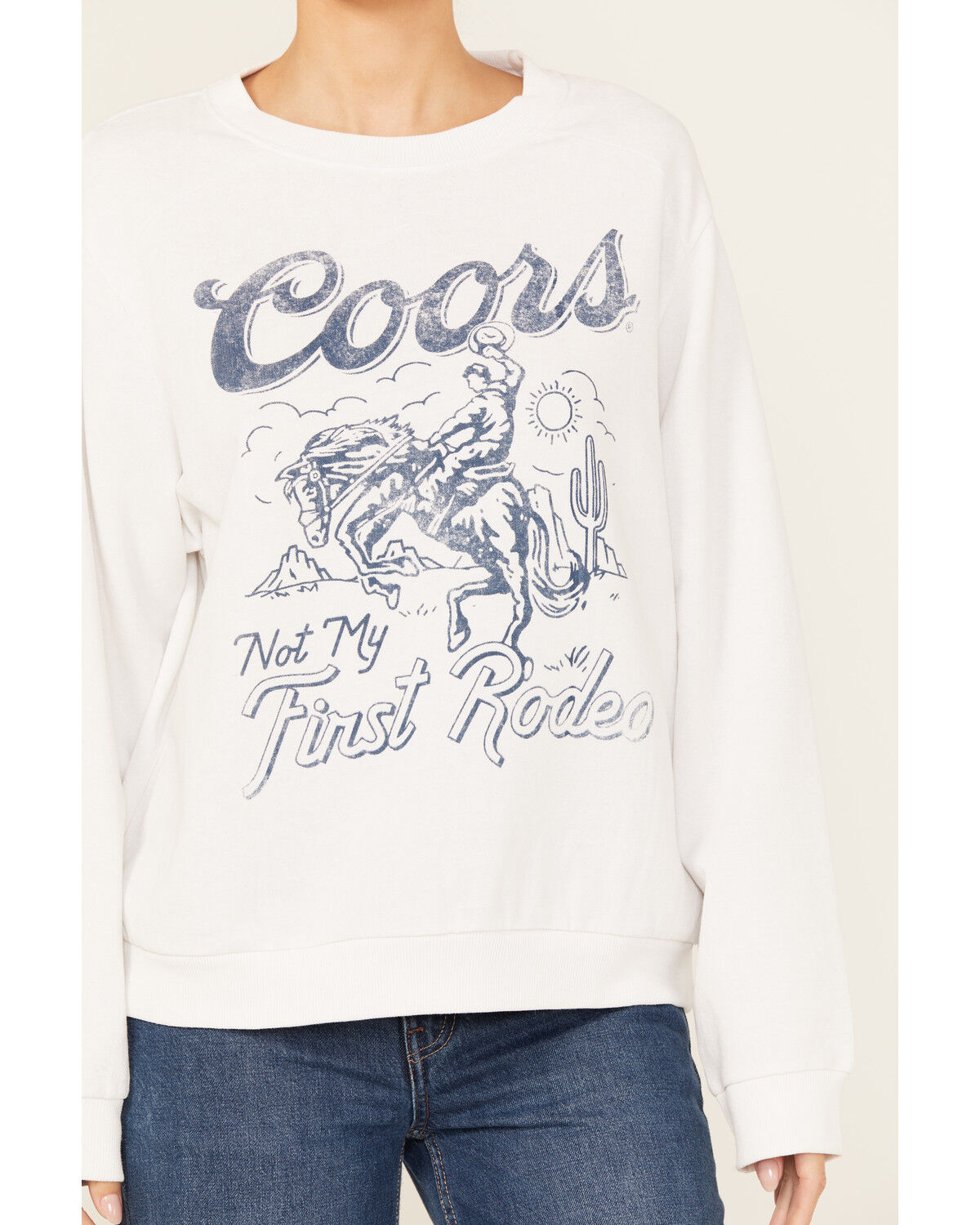 Image #3 - Coors Women's Rodeo Crewneck Sweatshirt, White, hi-res