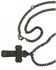 Montana Silversmiths Men's Nickel Faded Glory Cross Necklace , Silver, hi-res
