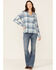 Image #4 - North River Women's Crinkle Ryn Plaid Shirt , Blue, hi-res