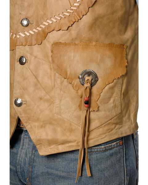 Kobler Raw Edge Leather Vest, Natural, hi-res