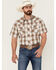 Image #1 - Tin Haul Men's Buffalo Dobby Large Plaid Short Sleeve Pearl Snap Western Shirt, Grey, hi-res