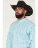 Image #2 - Ariat Men's Pro Series Platt Plaid Print Long Sleeve Button-Down Western Shirt, Aqua, hi-res