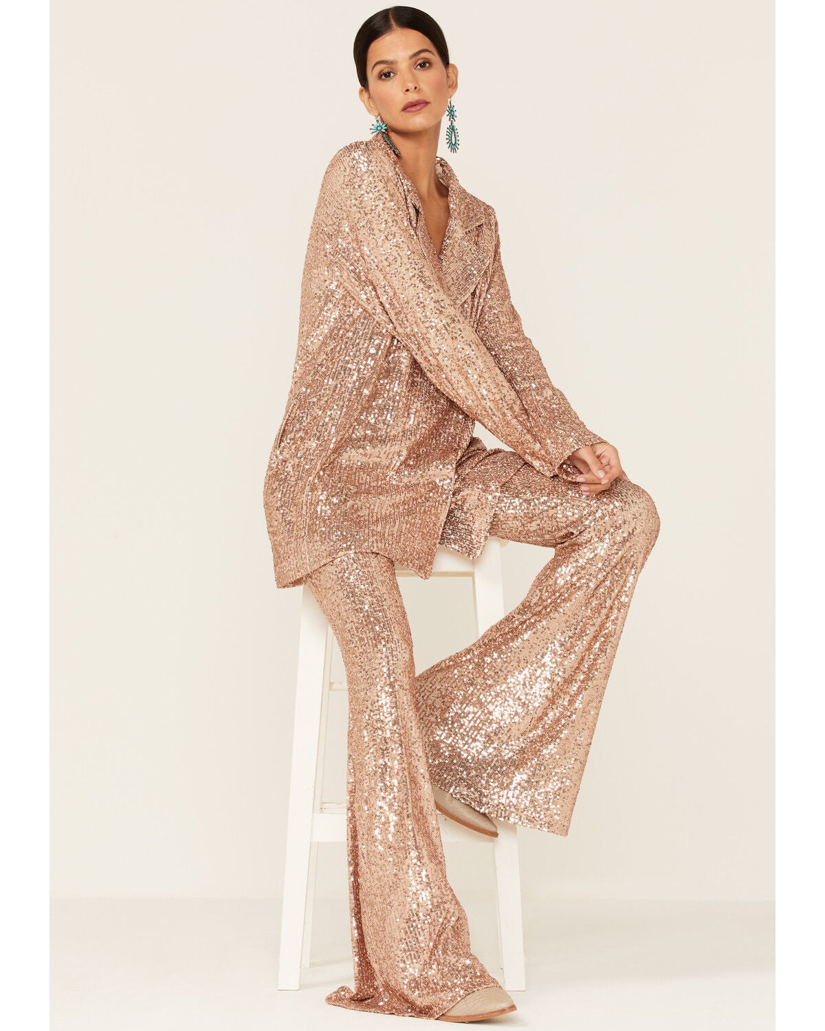 sequin blazer and pants