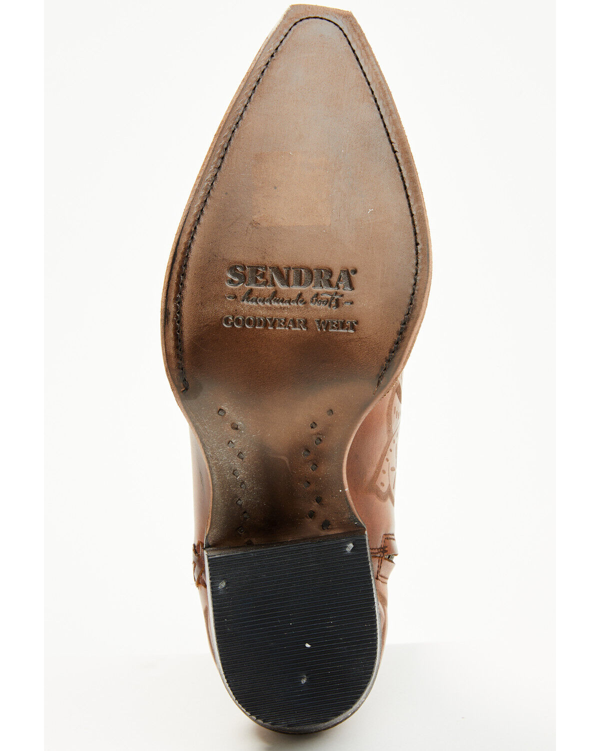 Image #7 - Sendra Women's Lizzie Western Booties - Snip Toe, Cognac, hi-res