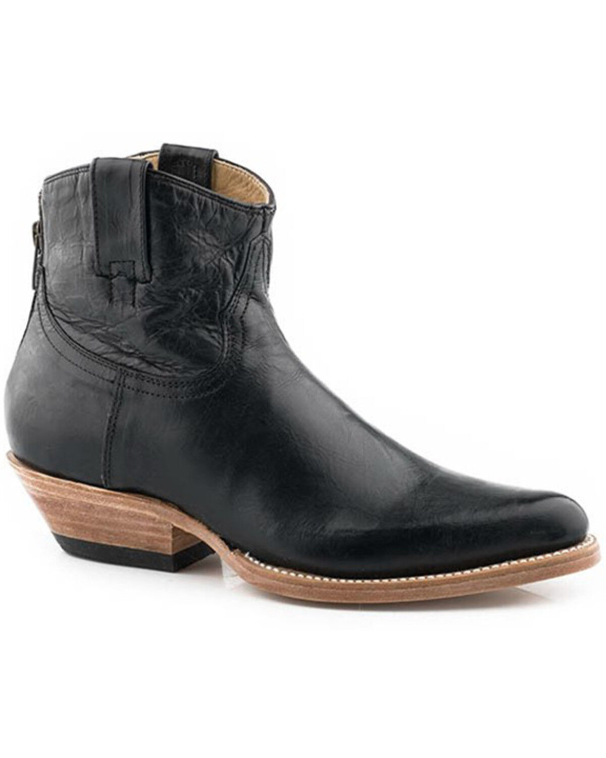 Image #1 - Stetson Women's Nellie Western Booties - Round Toe, Black, hi-res
