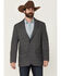 Image #1 - Rock & Roll Denim Men's Plaid Print Button-Down Sport Coat, Charcoal, hi-res