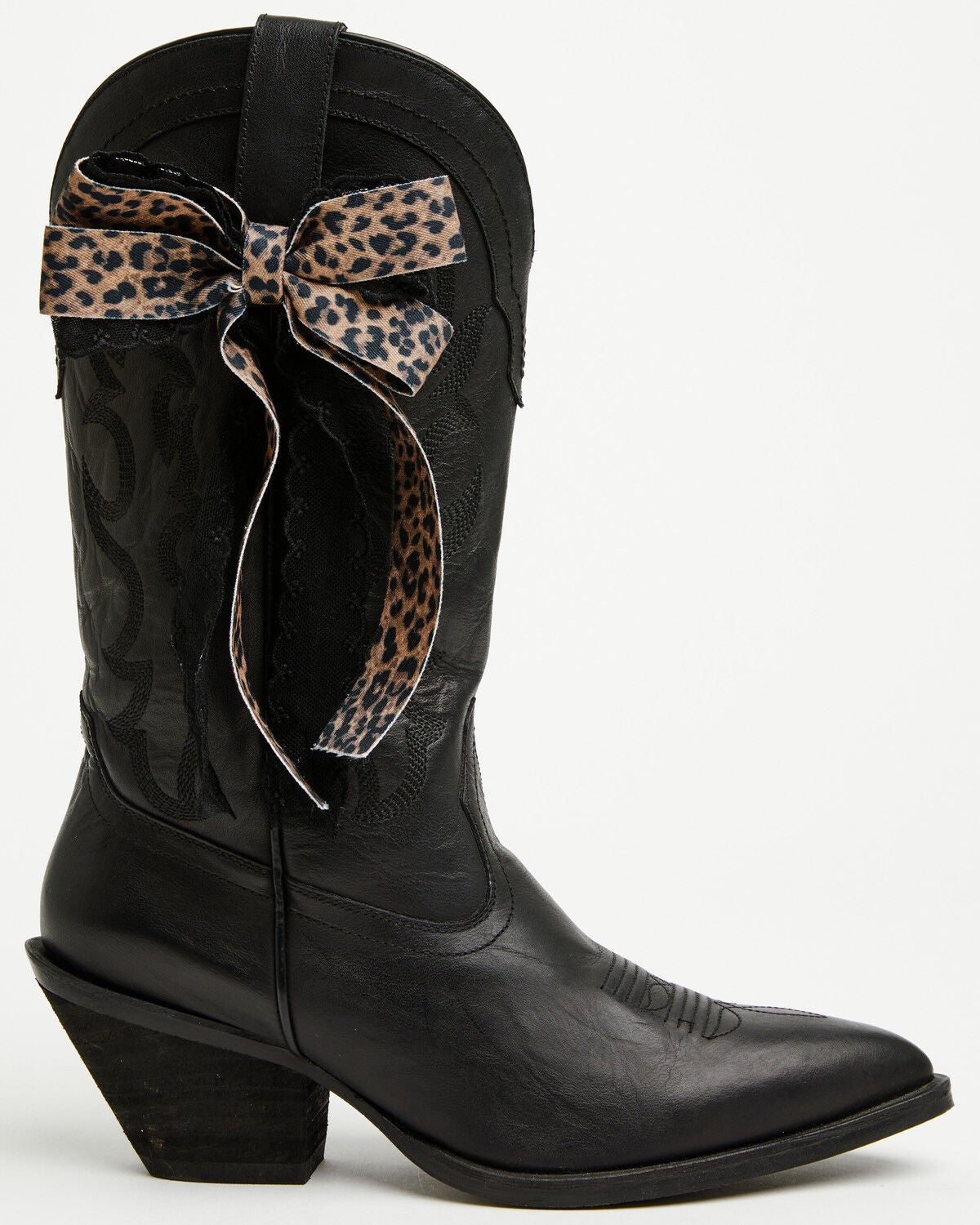 Shyanne Women's Leopard Lace Boot Bow, Leopard, hi-res