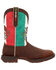 Image #2 - Durango Men's Rebel Mexico Flag Shaft Performance Western Boots - Broad Square Toe , Brown, hi-res