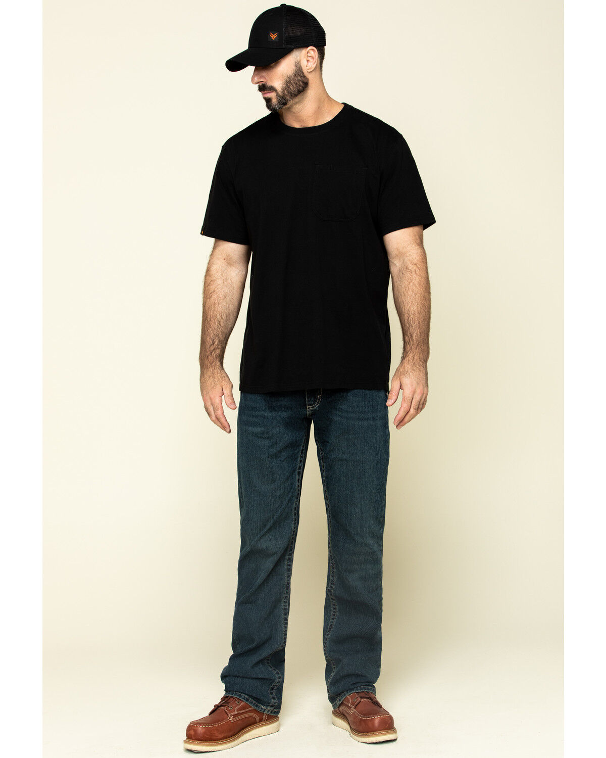 Image #5 - Wrangler 20X Men's FR Advanced Comfort Dark Vintage Boot Work Jeans, Dark Blue, hi-res