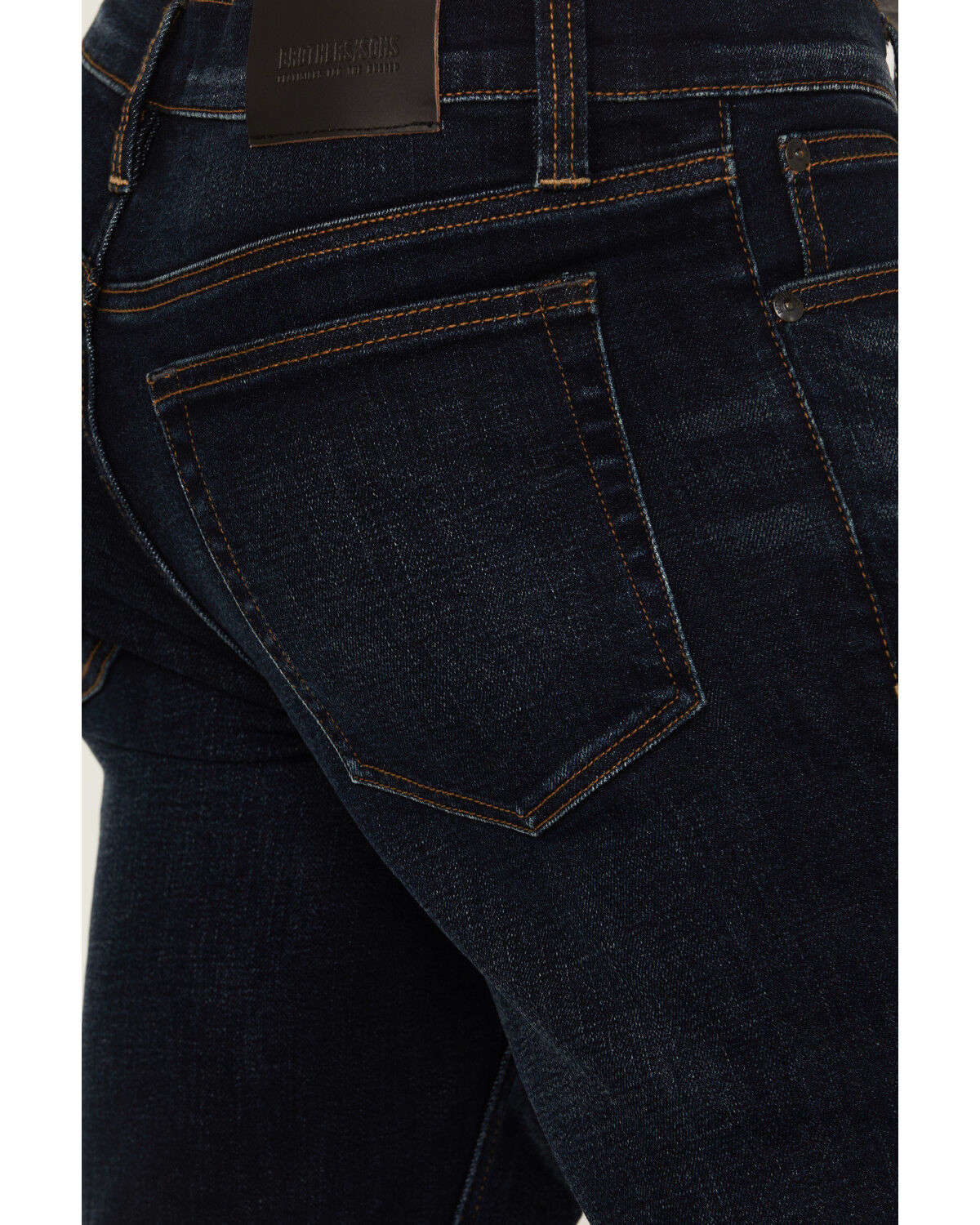 Image #4 - Brothers and Sons Men's Cochise Dark Wash Slim Straight Stretch Denim Jeans, Dark Wash, hi-res