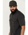 Image #2 - Hawx Men's Solid Short Sleeve Button-Down Work Shirt - Big, Charcoal, hi-res