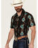 Image #2 - Rock & Roll Denim Men's Southwestern Print Short Sleeve Snap Stretch Western Shirt, Black, hi-res