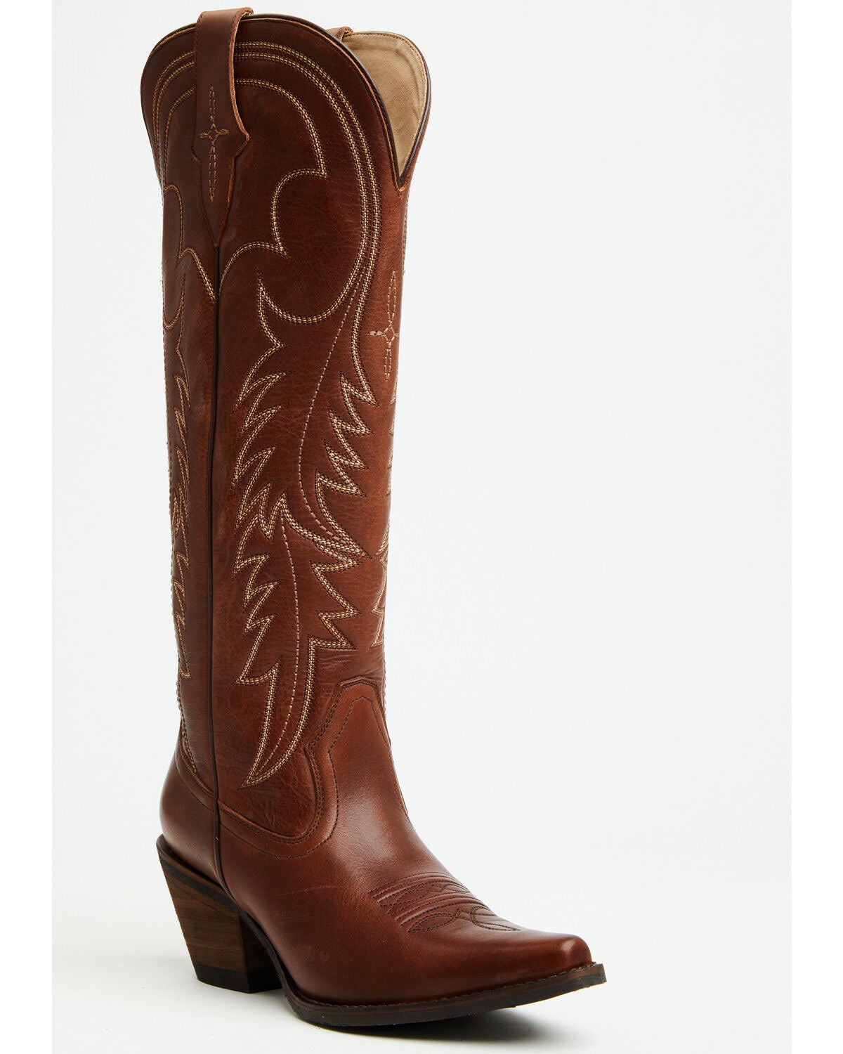 Image #1 - Shyanne Women's Miller Tall Performance Western Boots - Snip Toe, Brown, hi-res