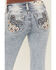 Image #2 - Miss Me Women's Medium Wash Mid Rise Americana Fleur de Lis Bootcut Stretch Denim Jeans, Medium Wash, hi-res