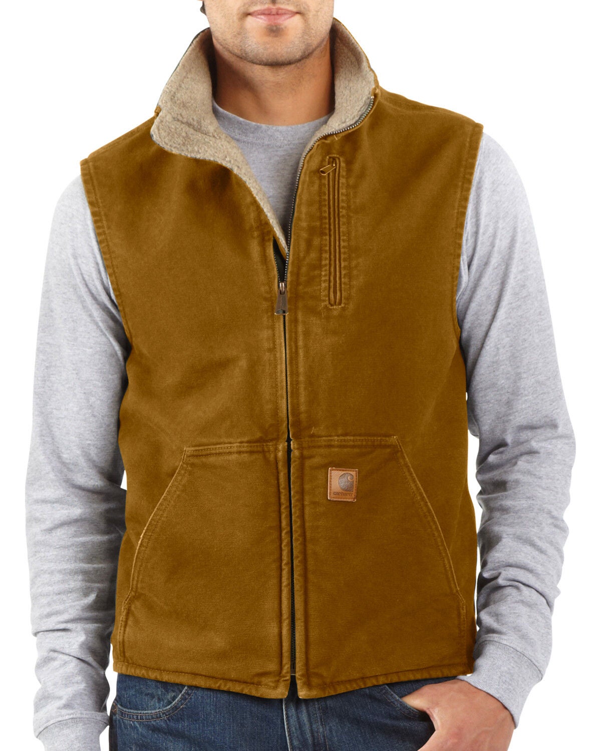 carhartt men's sandstone vest