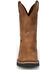 Image #4 - Justin Men's 8" Ames Pull-On Work Boots - Steel Toe, Medium Brown, hi-res