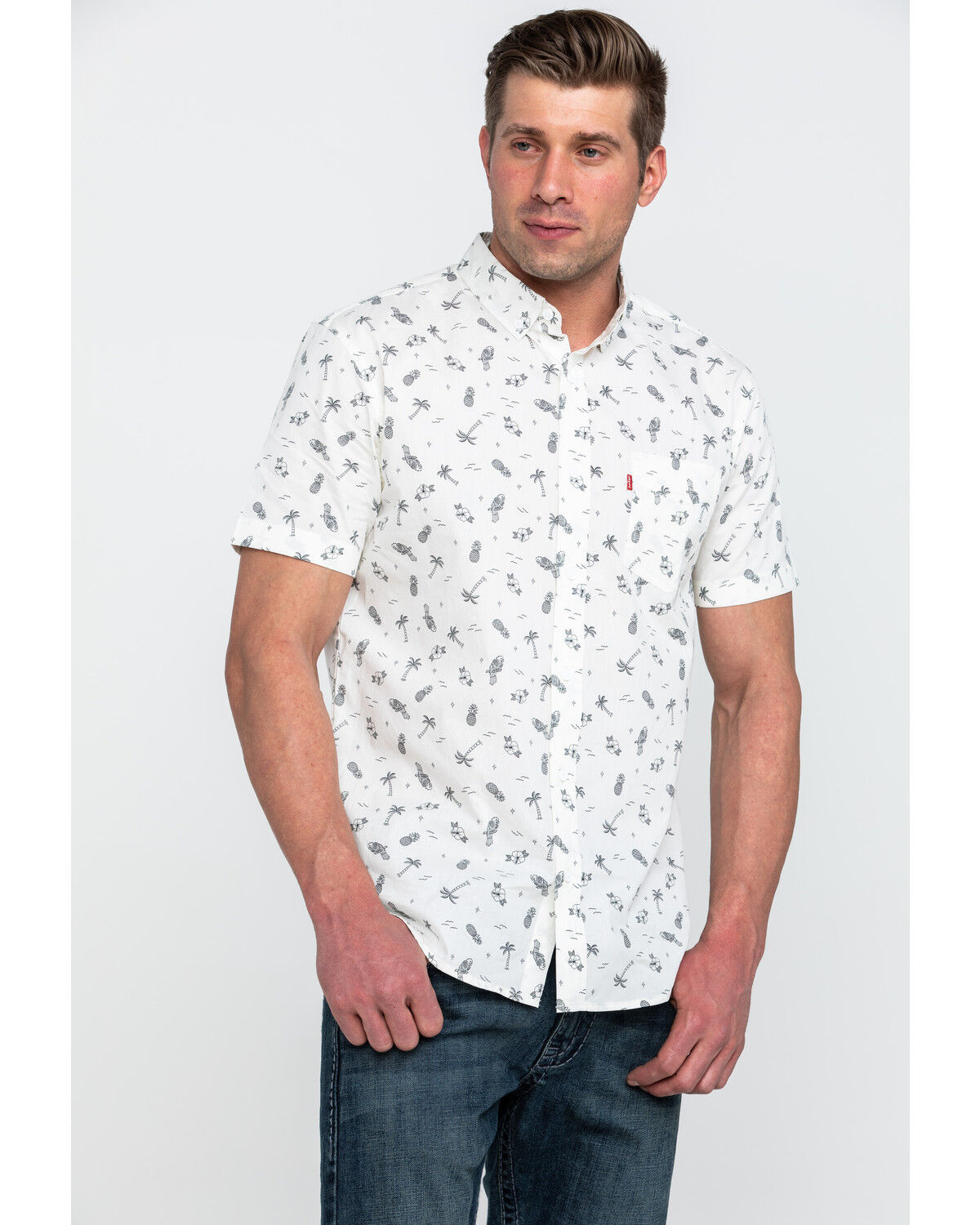 levi's short sleeve western shirt