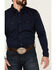 Image #4 - Blue Ranchwear Men's Heavy Twill Long Sleeve Snap Stretch Western Shirt, Navy, hi-res
