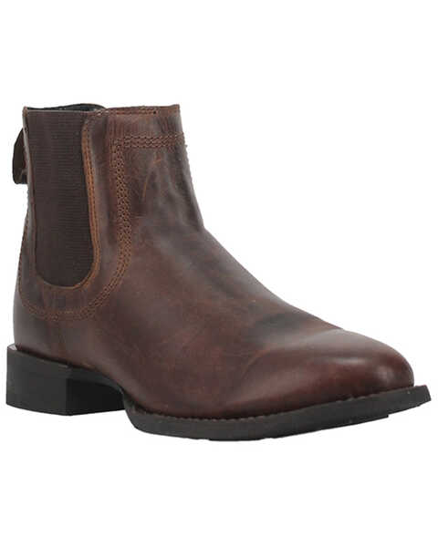 Laredo Men's Theo Western Chelsea Boots - Round Toe, Distressed Brown, hi-res