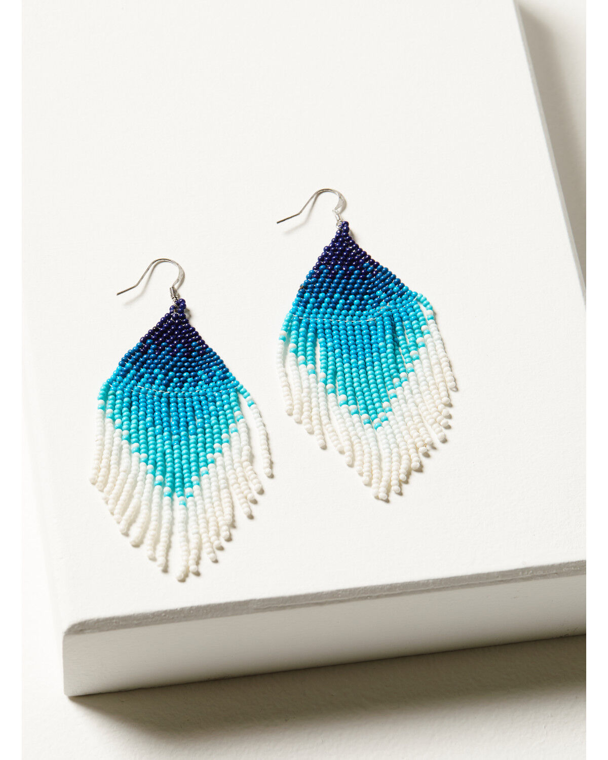 Image #1 - Idyllwind Women's Pacifica Beaded Fringe Earrings, Silver, hi-res
