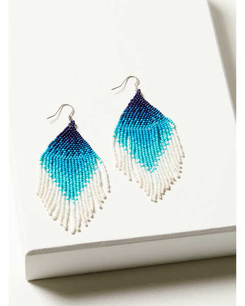 Idyllwind Women's Pacifica Beaded Fringe Earrings , Silver, hi-res