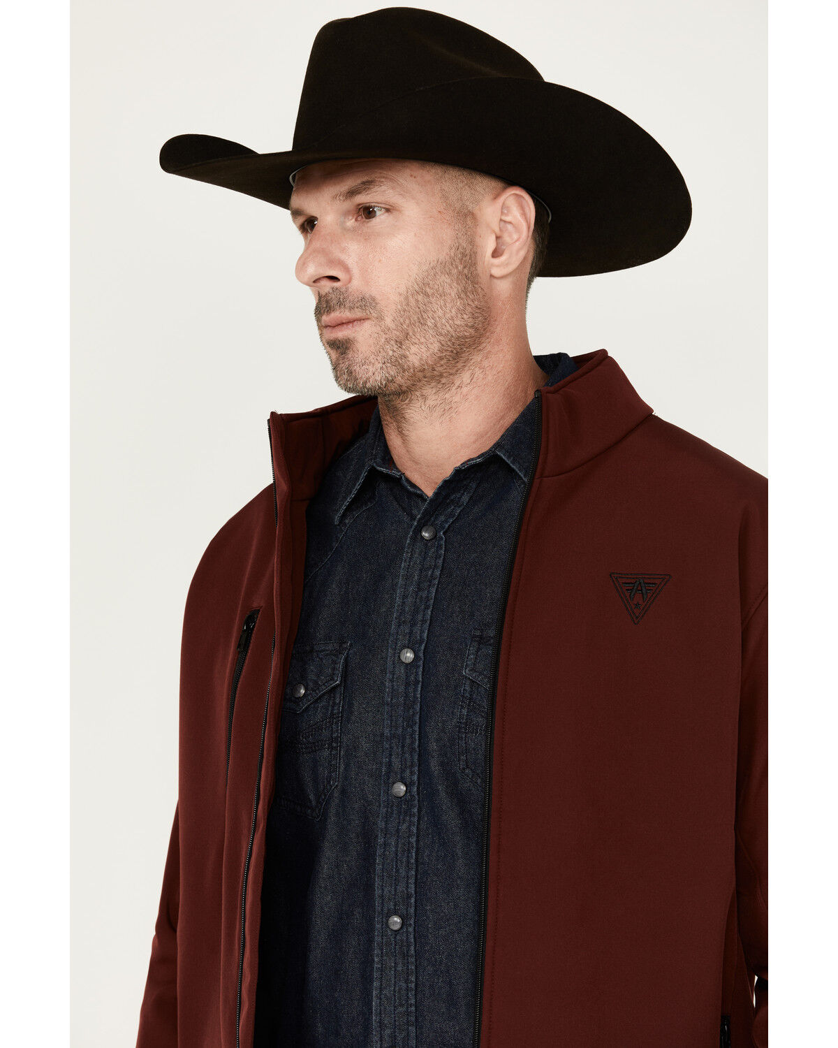 Image #2 - American Fighter Men's Blakely Softshell Jacket, Wine, hi-res
