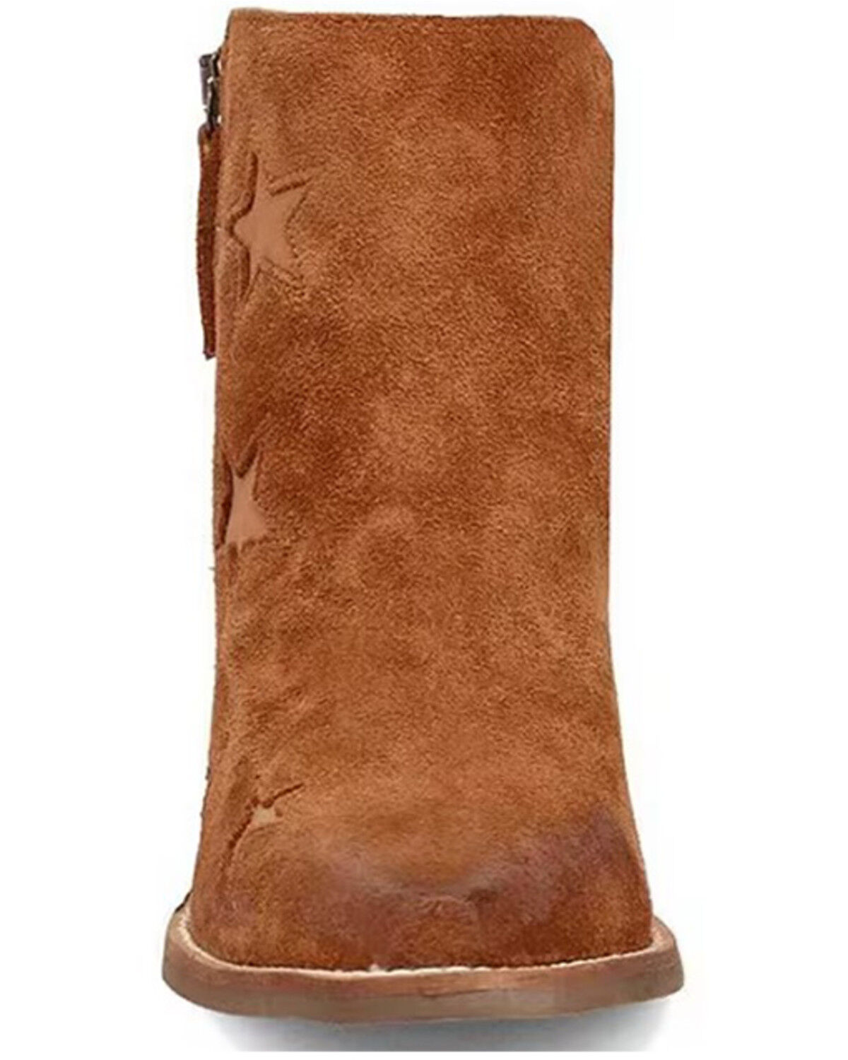 Image #4 - Dingo Women's Little Star Suede Western Booties - Snip Toe, Camel, hi-res