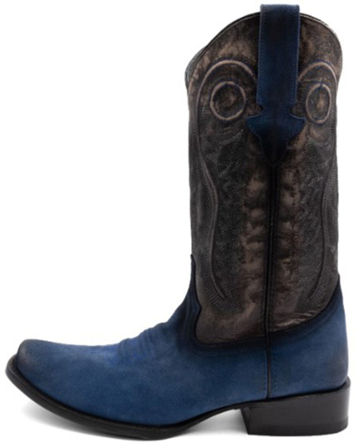 Image #3 - Ferrini Men's Roughrider Western Boots - Square Toe, Black, hi-res