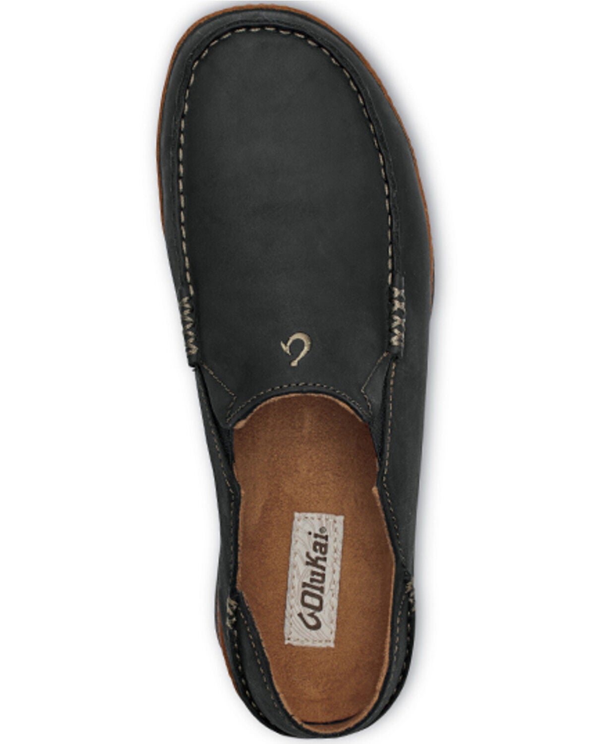 Image #3 - OluKai Men's Moloa Slip-On Casual Shoes - Moc Toe, Black, hi-res