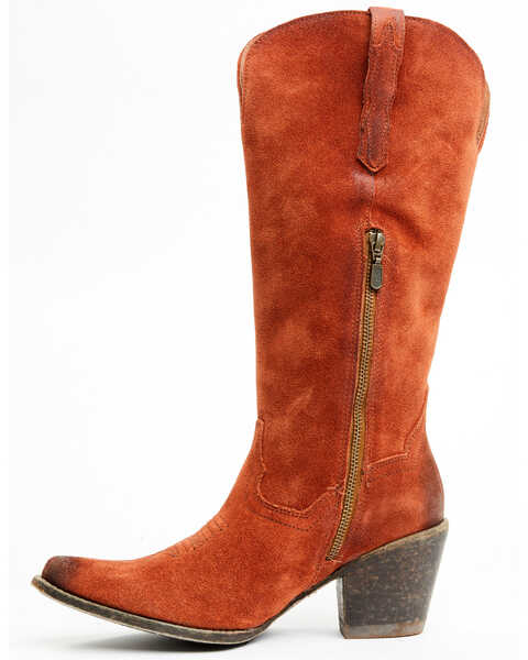 Image #3 - Dan Post Women's Rebeca Tall Fashion Western Boots - Snip Toe, Orange, hi-res