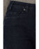 Image #2 - Rock & Roll Denim Women's Dark Wash High Rise Jacquard Striped Striped Bootcut Stretch Denim Jeans, Dark Wash, hi-res