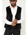 Image #3 - Cody James Men's Velvet Paisley Print Western Dress Vest, Black, hi-res