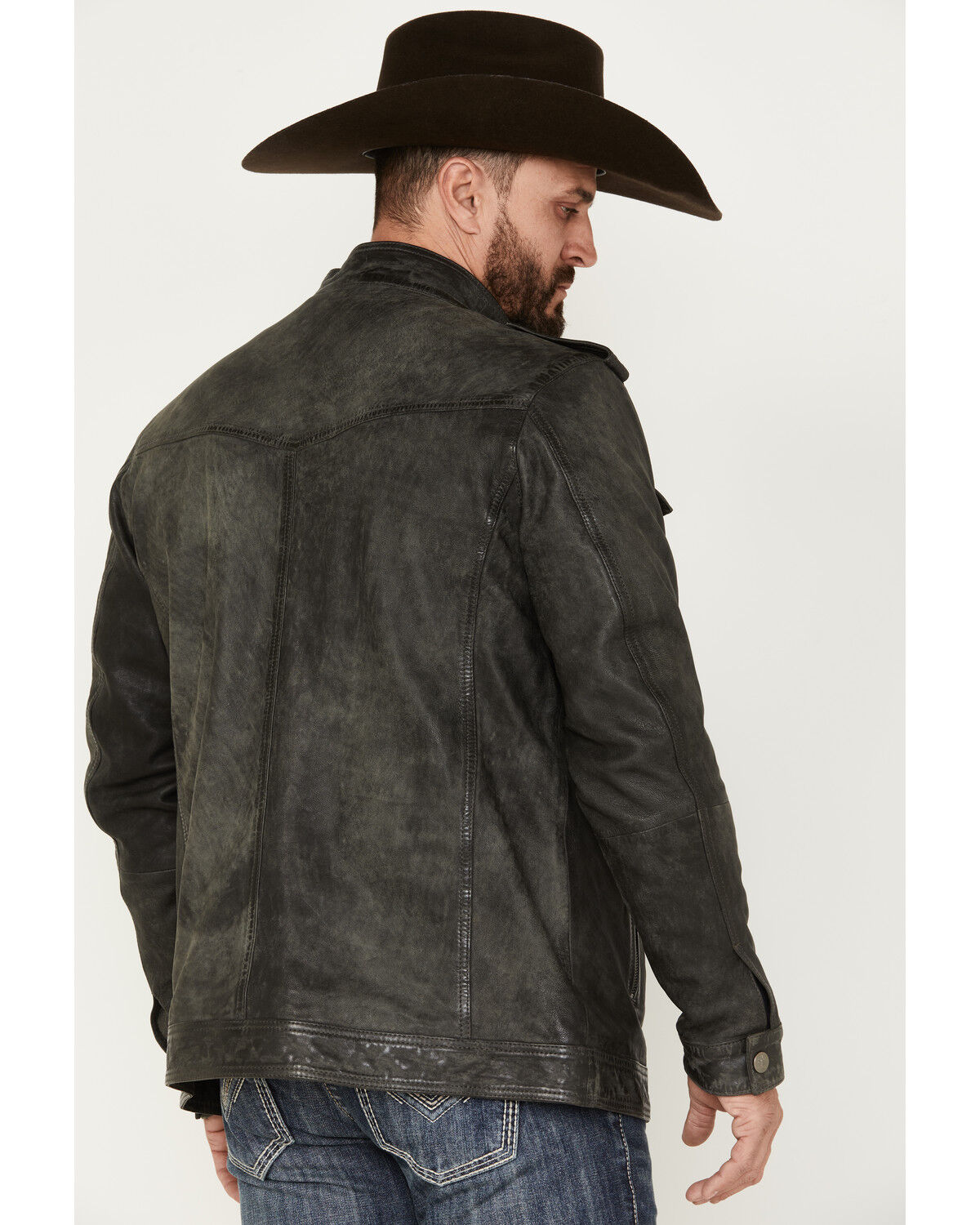 Image #4 - Moonshine Spirit Men's Leather Moto Jacket, , hi-res
