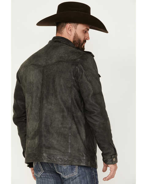 Image #4 - Moonshine Spirit Men's Leather Moto Jacket, Black, hi-res