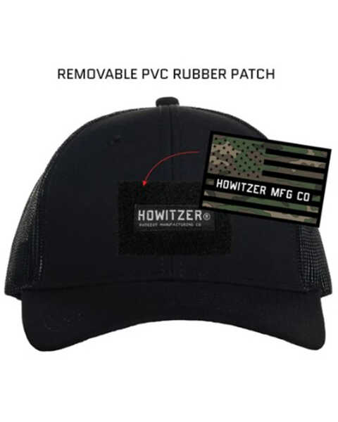Image #4 - Howitzer Men's Camo Flag Logo Patch Mesh Back Trucker Cap, Black, hi-res