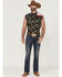 Cody James Men's Alpha Camo Print Bubba Sleeveless Snap Western Shirt , Camouflage, hi-res